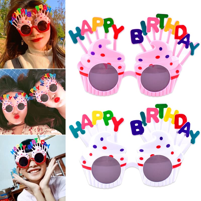 Wholesale of trendy, quirky photo props, birthday glasses, children's party decorations, and plastic sunglasses popular on Xiaohongshu (Little Red Book).