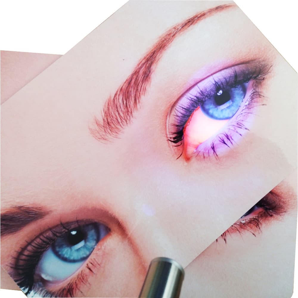 In-Stock Anti-Counterfeit Fluorescent Test Card 14.5*20CM, Fluorescent Detection Card, UV Detection Eye Fluorescent Color Change