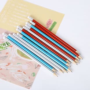 Cross-border supply manufacturer produces laser pencils, gold powder pencils, glitter colored pencils HB student pencils, laser pencils