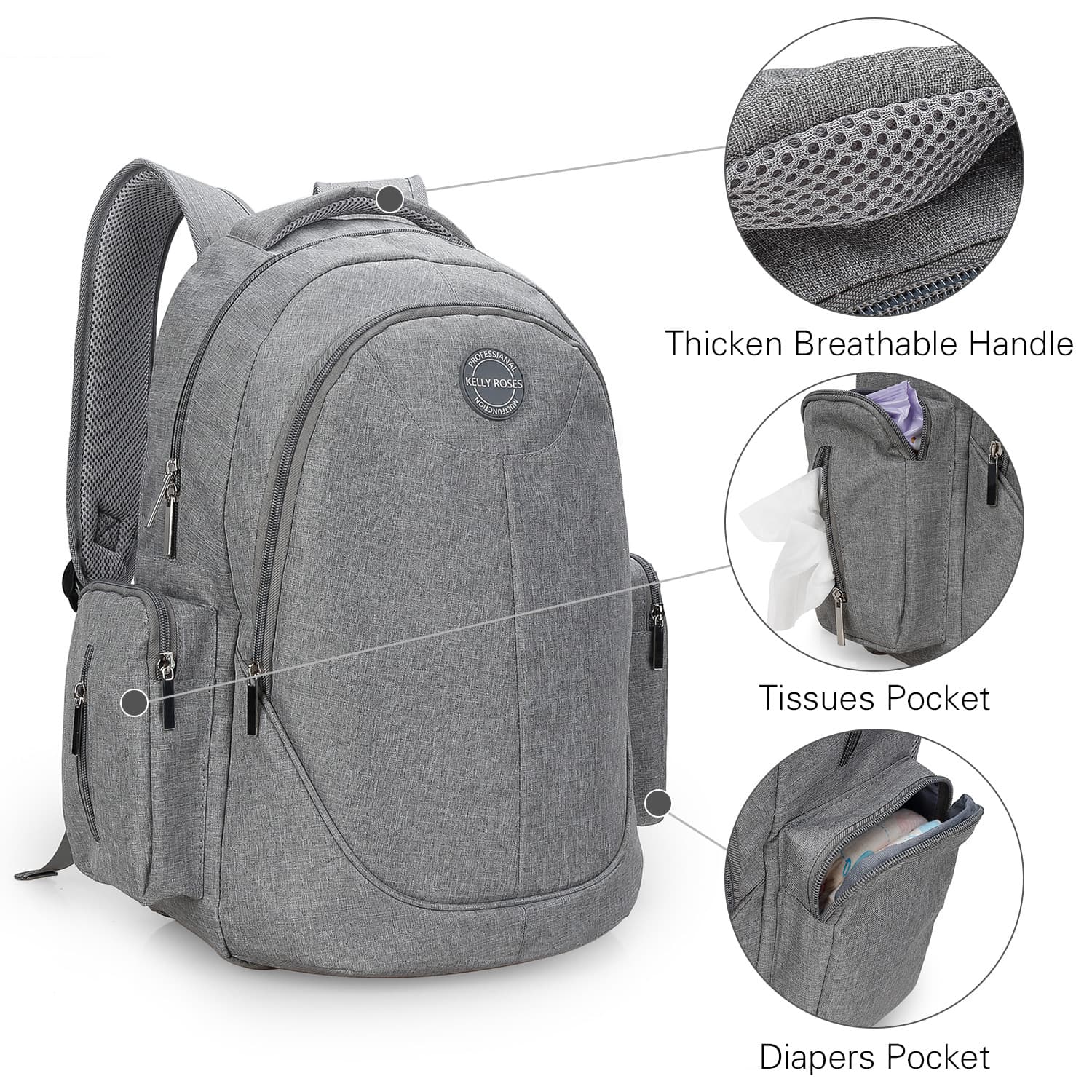 Waterproof Backpack Mom Bag, Multi-Functional Backpack, Outing Shopping Mom and Baby Supplies Large Capacity Hospital Bag