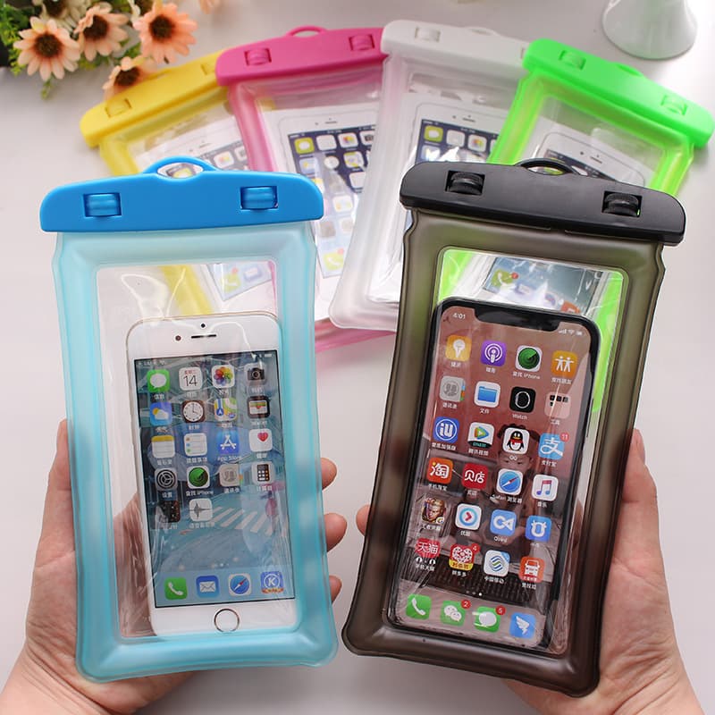 Floating Airbag Waterproof Phone Pouch, Touchscreen Swimming Transparent Inflatable Case, Camera Waterproof Cover