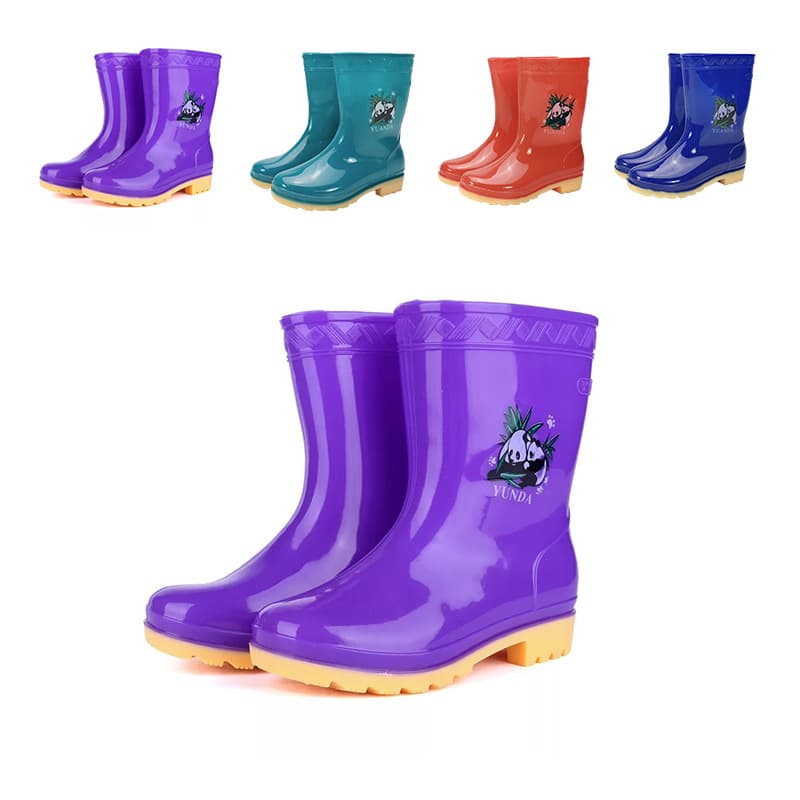 Wholesale Supply PVC Children's Rain Boots, Baby Cartoon Anti-slip Rain Boots, Medium Kids' Waterproof Galoshes from Jieyang