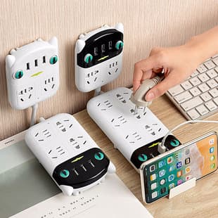 Smart Power Strip with USB Socket Multi-Function Long Cord Switch Multi-Port Home High Power Extension Board