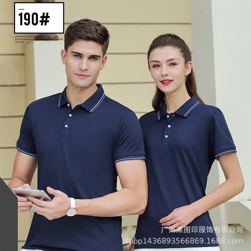 Short sleeve polo shirt with turn-down collar work uniform custom printed logo factory uniform embroidered advertising culture shirt wholesale