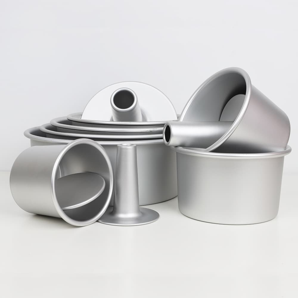 4~10 inch Tall Cake Pan Round Tube Pan Removable Bottom Chiffon Mousse Cake Pan Thickened Quality Aluminum Cake Pan