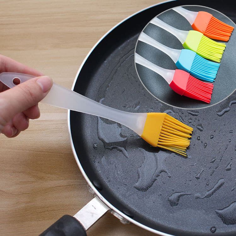 High-Temperature Resistant Silicone Oil Brush, DIY Baking Tool, Cream Brush, Barbecue Oil Brush, Baking Brush Utensil with Plastic Handle