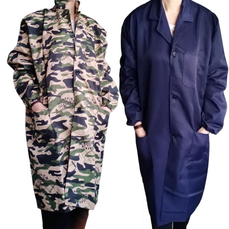Blue coat, all seasons, men's and women's camouflage coat, one-piece work clothes, Decca cotton polyester porter labor insurance suit