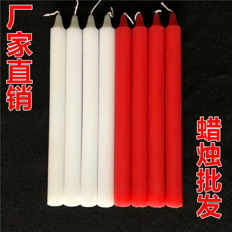 Red and White Candles for Home Use, Everyday Candles, Smokeless, Romantic Wedding, Long Stick Candles Wholesale