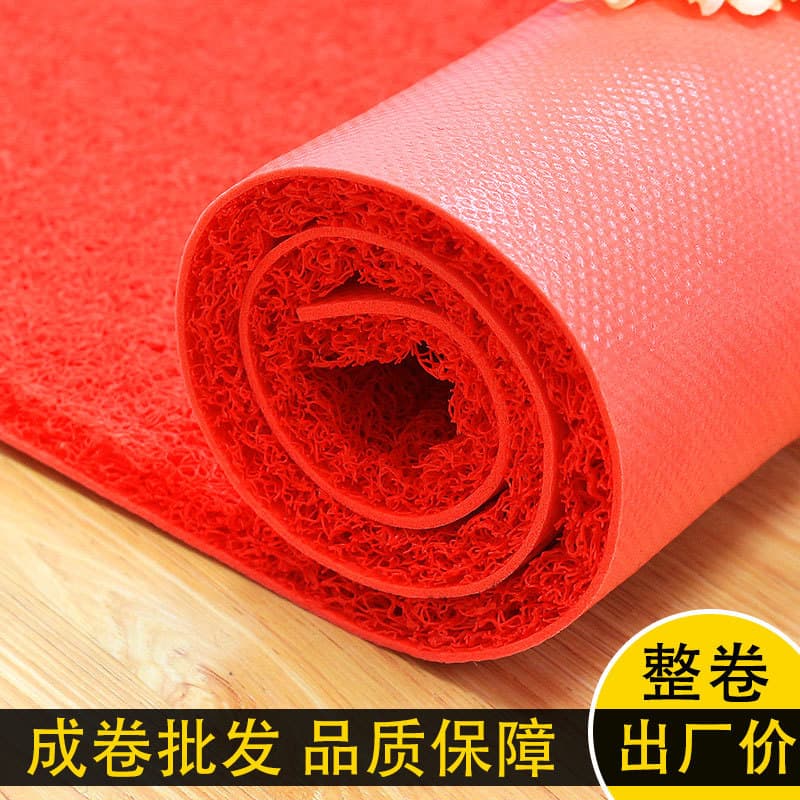 Wholesale entrance advertising welcome PVC plastic floor mat outdoor hotel anti-slip entrance anti-slip entrance wire loop carpet