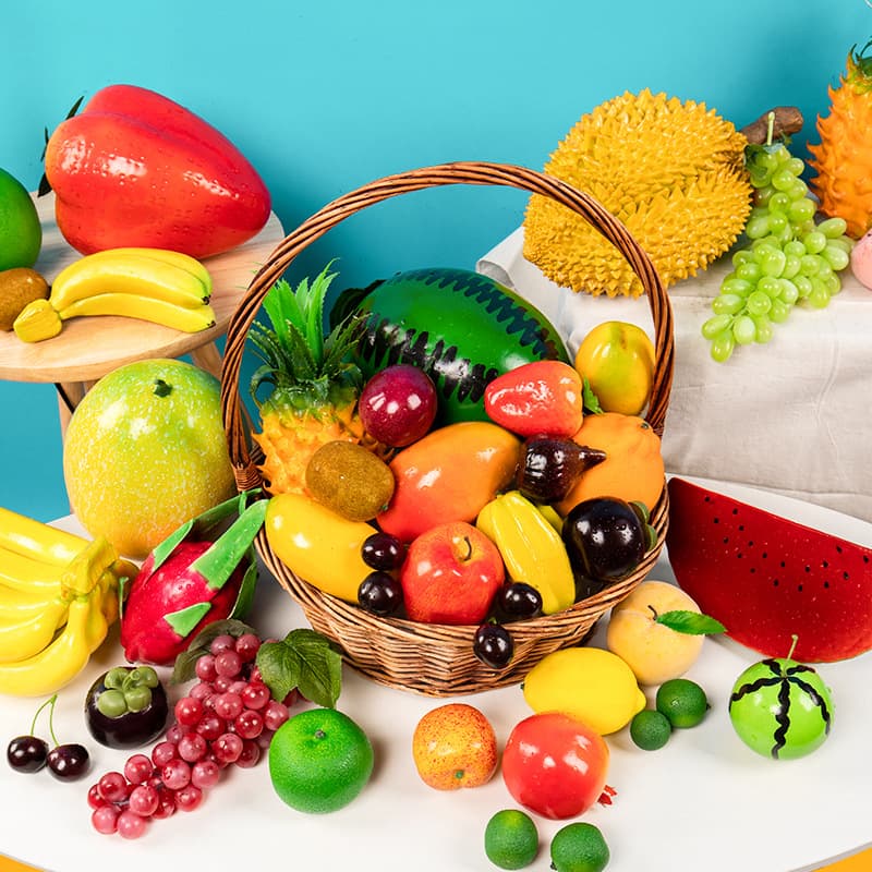 Factory Direct Foam Artificial Fruit and Vegetable Models Artificial Apple Lemon Prop Decoration Wholesale