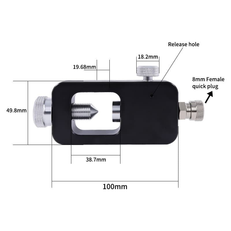 Outdoor diving scuba adapter black oxygen connector without tube cross-border scuba diving