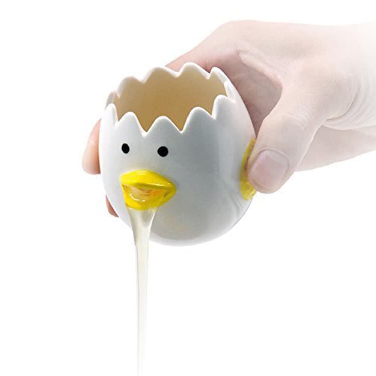 Cute Chick Ceramic Egg White Separator Creative Egg Separator Yolk White Separator Filter Baking Tool