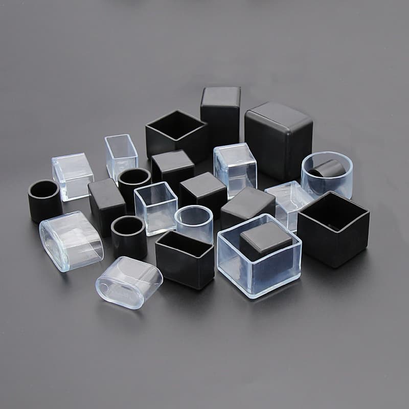 Transparent Table and Chair Leg Caps, Chair Leg Pads, Stool Leg Covers, Thickened and Wear-Resistant Sofa Bed Furniture Leg Protectors