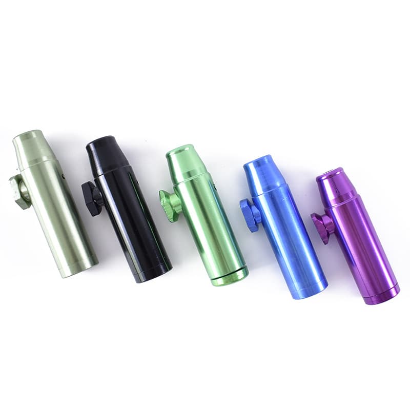 Cross-border Mini Metal Bullet Snuff Bottle Aluminum Metal Snuff Device Bullet Snuff Pipe