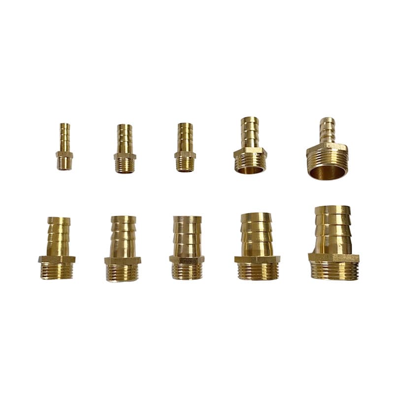 Brass External Thread Quick Hydraulic Pipe Connector Pneumatic Hose Barb Fitting Wholesale