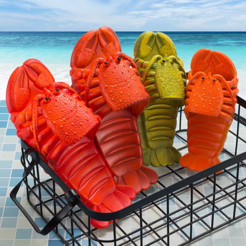 Cute Viral Creative Crayfish Women's Slippers, Summer Family of Three Cartoon Beach Vacation Sandals
