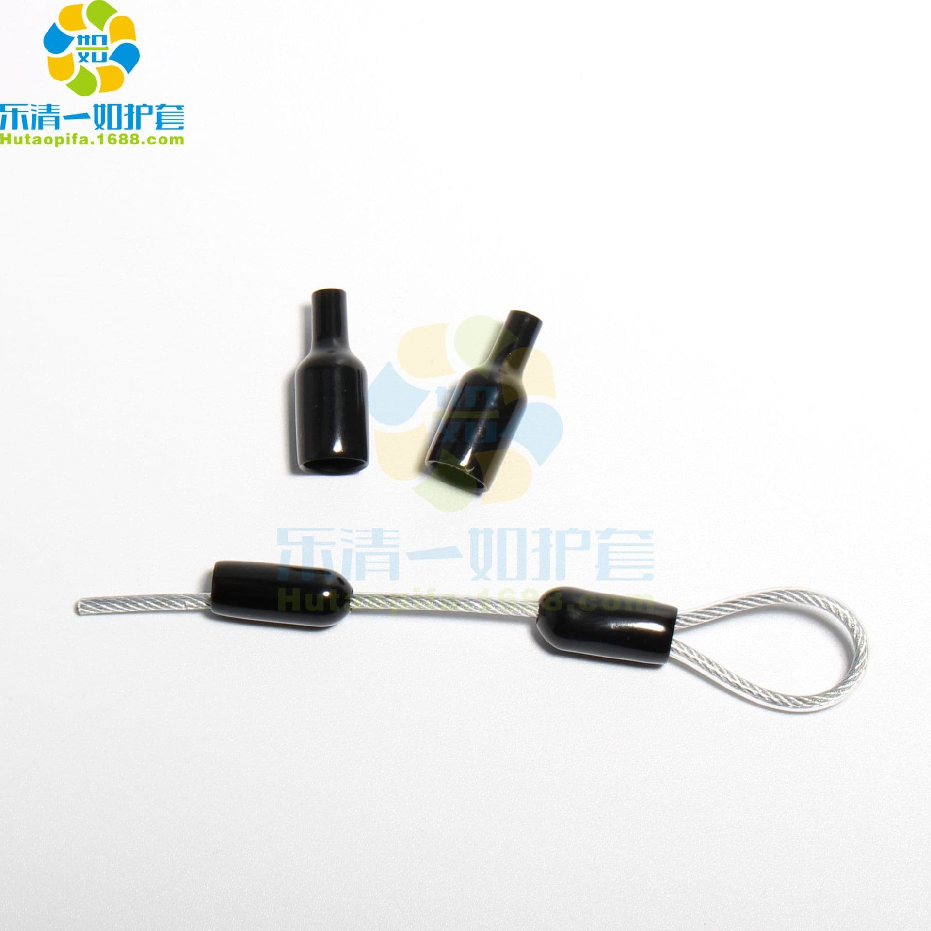 Factory Stock Helmet Lock Protective Cover Soft Rubber Cover Perforated Sleeve Steel Wire Sleeve with Hole Rubber Sleeve Wire Cap Electrician Insulation