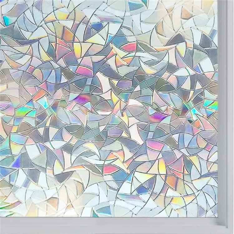 3D laser-etched adhesive-free electrostatic glass film, translucent/opaque, small ice flower glass window sticker wholesale, electrostatic sticker
