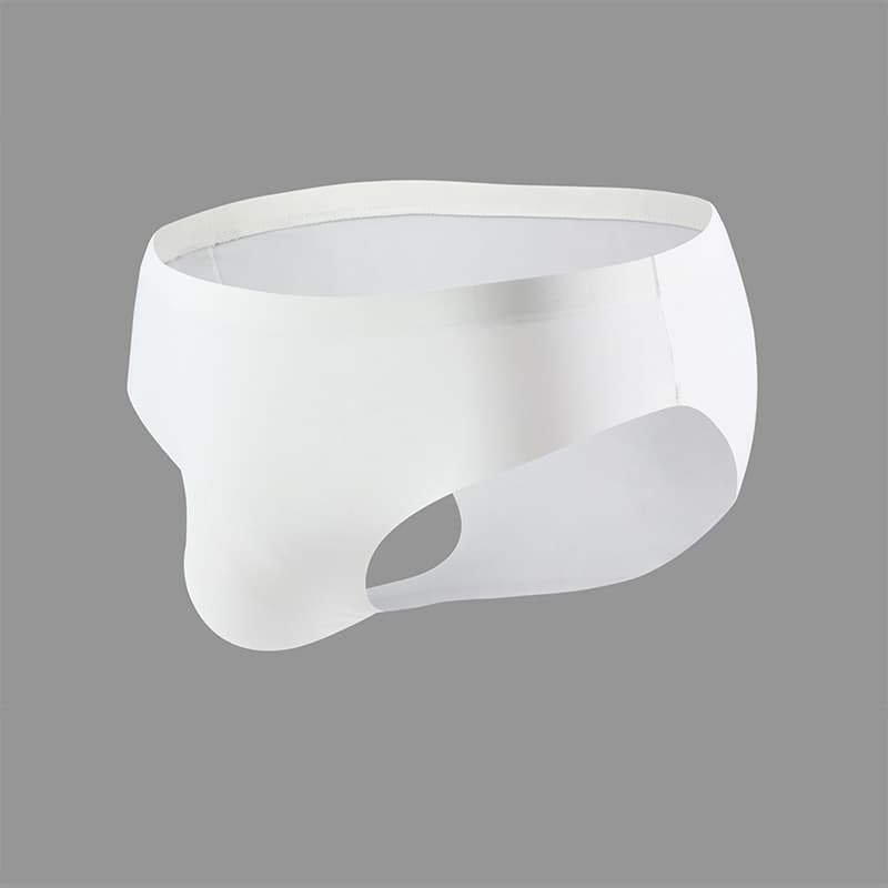Stable supply of men's seamless ice silk briefs, ultra-thin one-piece 3D convex membrane shorts, sexy live streaming summer style.