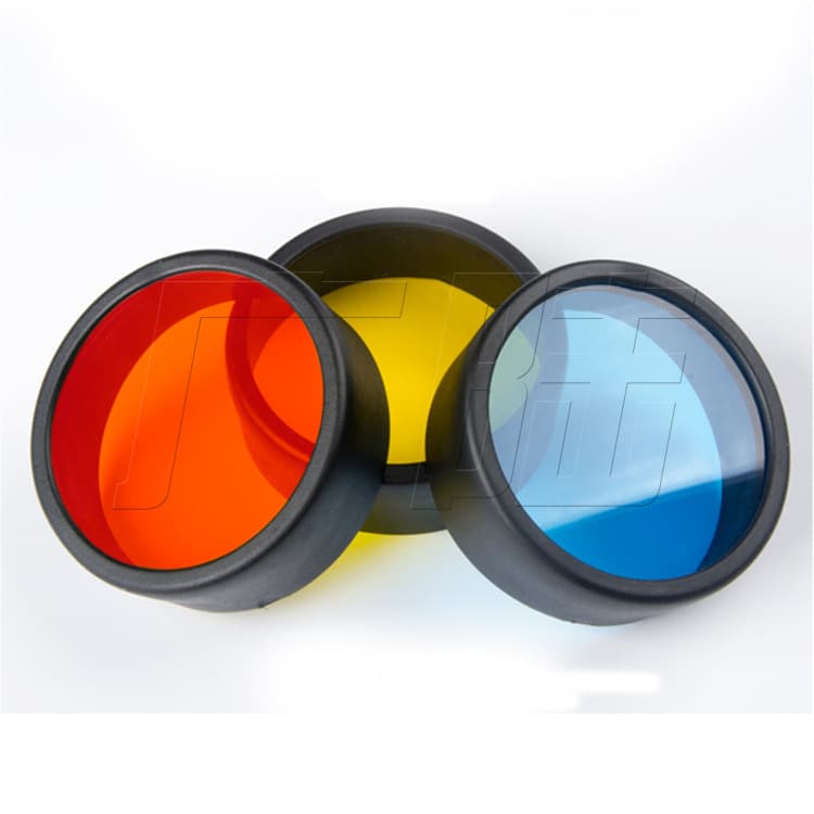 7-Bulb Motorcycle LED Spotlight Modification Lens Cover, LED Color-Changing Lens Cover, Yellow, Blue, Red Lens Cover