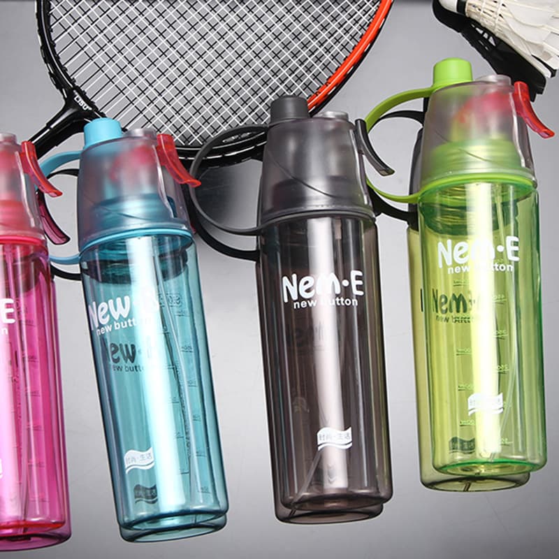 Sport Spray Water Cup Plastic Outdoor Cooling Hydration Bottle Creative Gift Popular Internet Red Quick Selling Summer Item