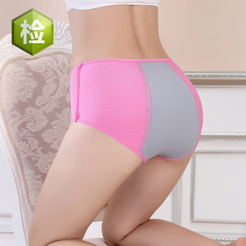 Women's menstrual underwear, three-layer leak-proof and breathable, plus size, for cross-border export, menstrual period, triangle sanitary panties