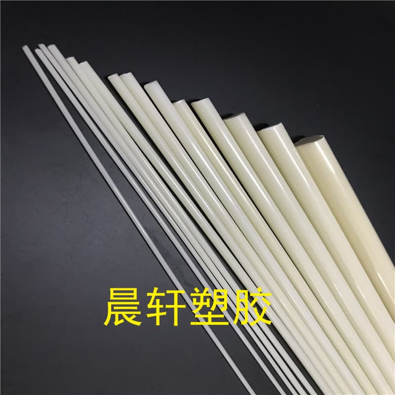2 3 4 5 6mm small diameter ABS glue stick POM round rod ABS rod PE rod material PP plastic round rod processing