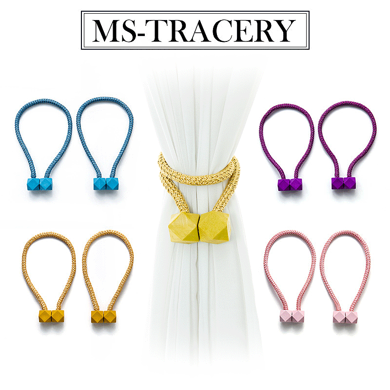 Cross-Border Exclusive Supply - Modern Simple Cube Style Curtain Tiebacks, No-Drill Creative DIY Magnetic Curtain Clasps