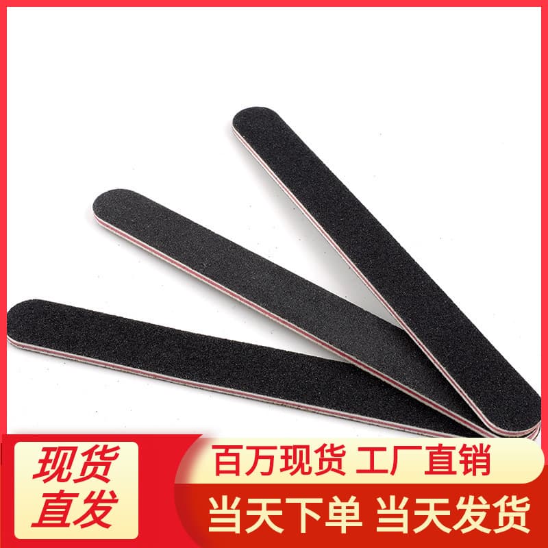Nail Tool Red Core Black Round Double-Sided Nail File Sanding Strip, Double-Sided Nail Black Mesh Strip, Nail File