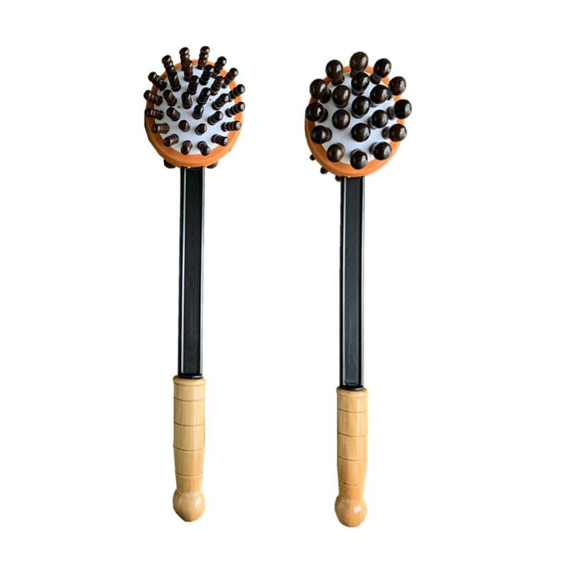 Promise e-commerce high-quality solid wood massage hammer, double-sided tapping hammer, handheld massage stick, back massager