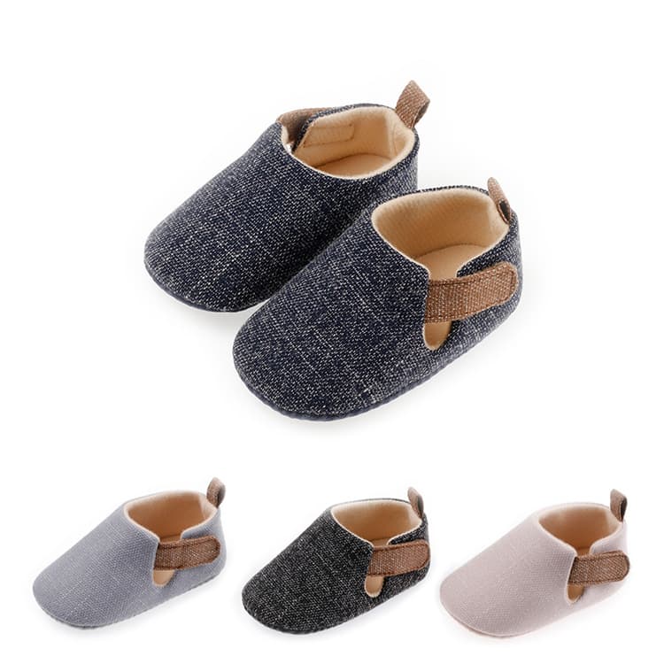 Vintage Cotton Linen Baby Walker Shoes Spring Autumn Style For 0-1 Year Old Babies