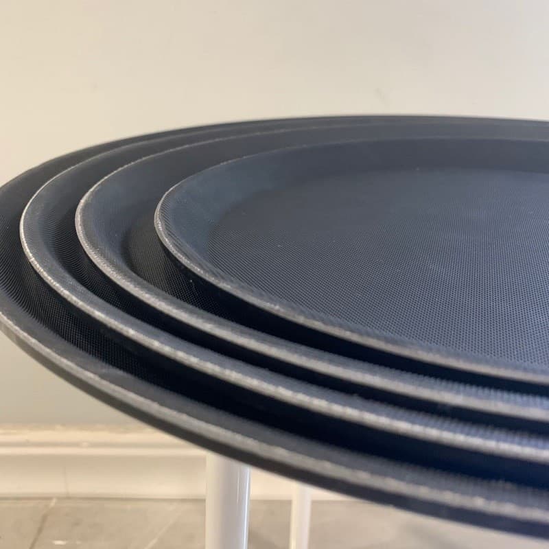 Non-slip Fast Food Tray, Seamless Plastic Large Tray, European Style Round Tray for Restaurant Hotel, Serving Tray Wholesale
