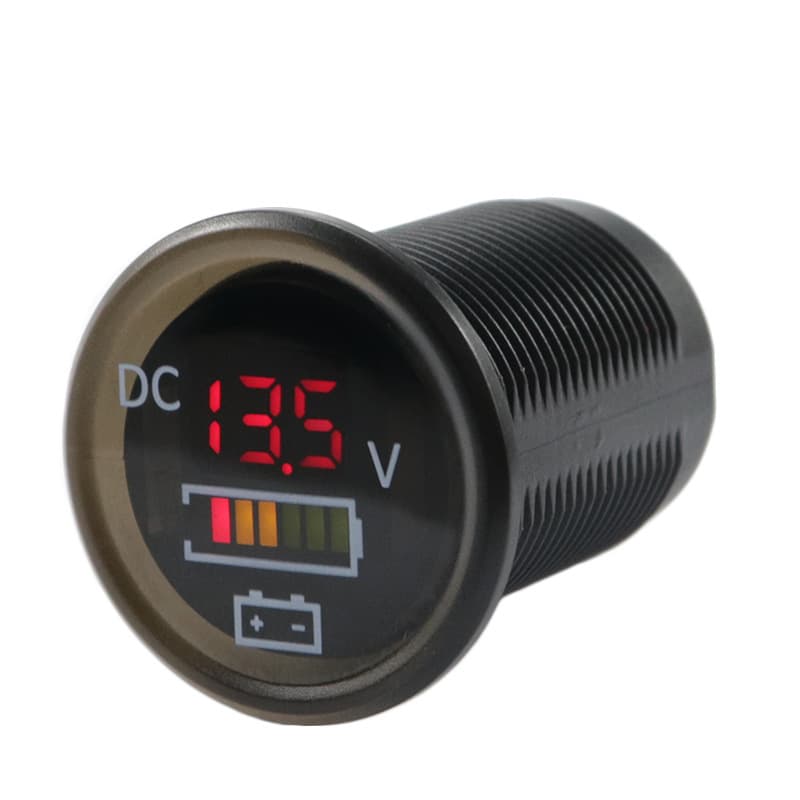 New RV yacht modification instrument IP67LED color screen voltmeter instrument 12/24v automatic switching in stock