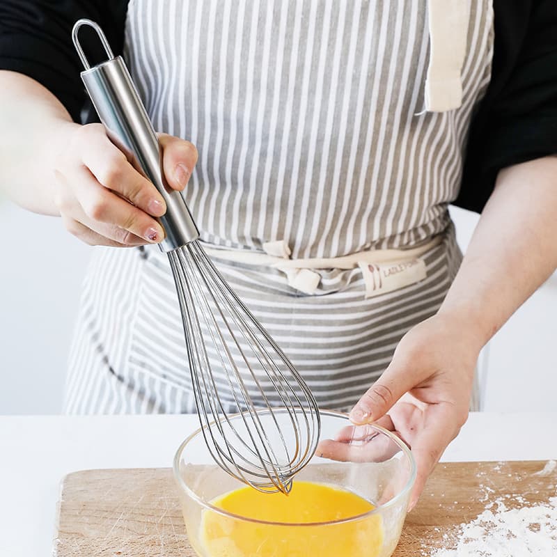 Manual Stainless Steel Thickened Baking Tool Egg Beater Semi Automatic Silicone Whisk Display Gifts