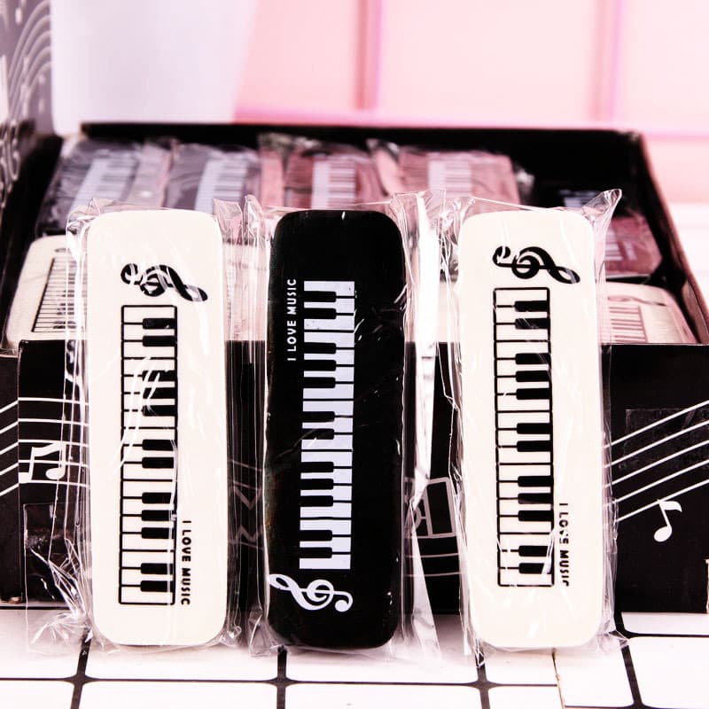 Long Strip Piano Note Eraser Keyboard Eraser Music Stationery Center Piano Store Gift Piano Eraser