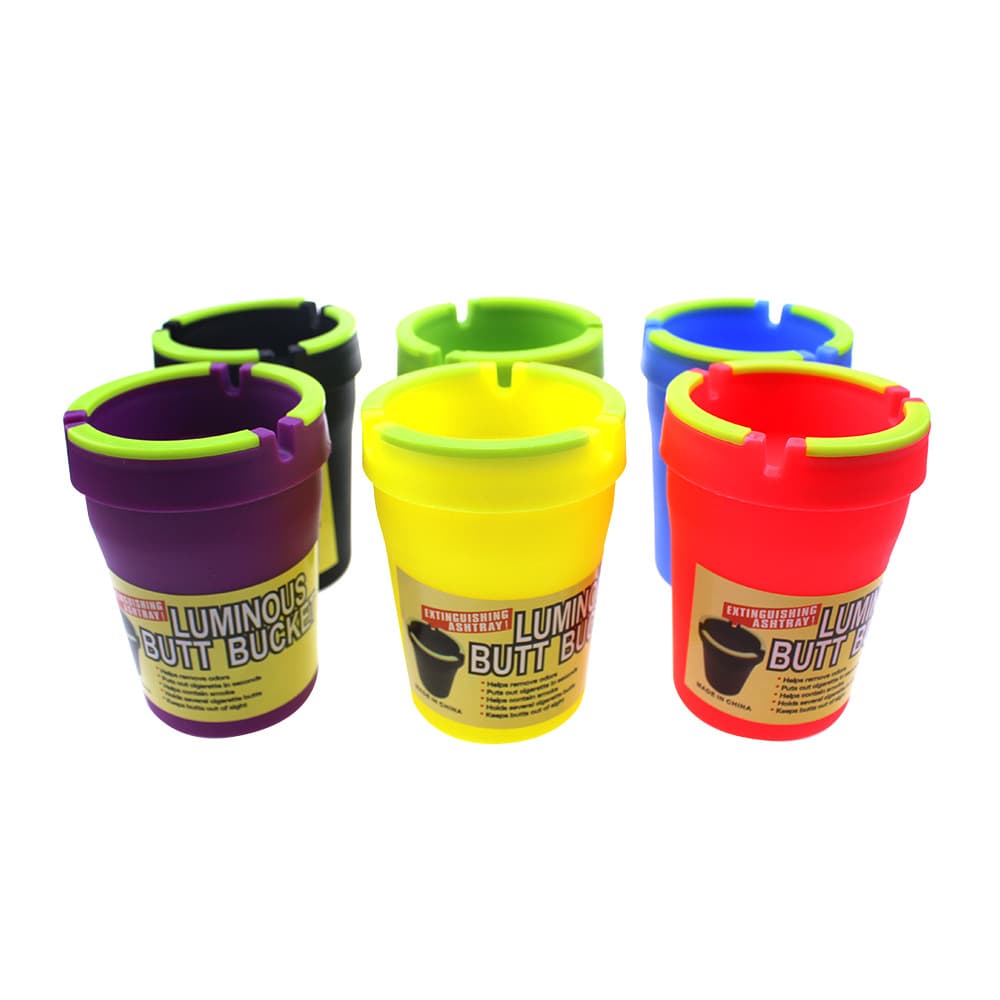 Factory Direct Car Ashtray Display Box - Mixed with glow-in-the-dark strips, plastic ashtray.