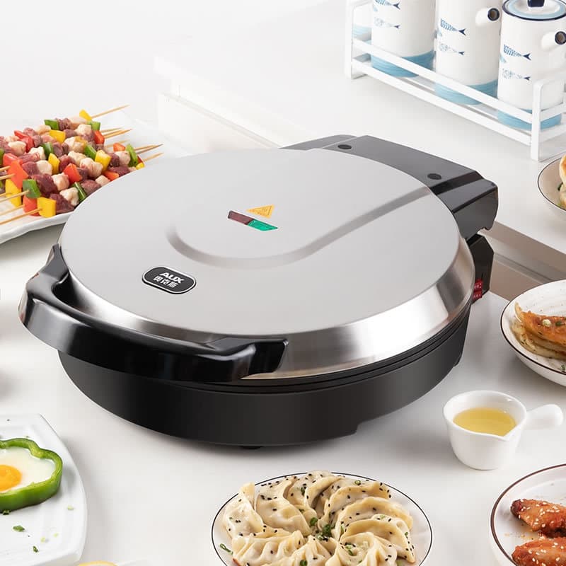 Aux Electric Baking Pan for Home and Commercial Use, Large Diameter Pancake Maker, Deepened and Enlarged High-power Pancake Grill