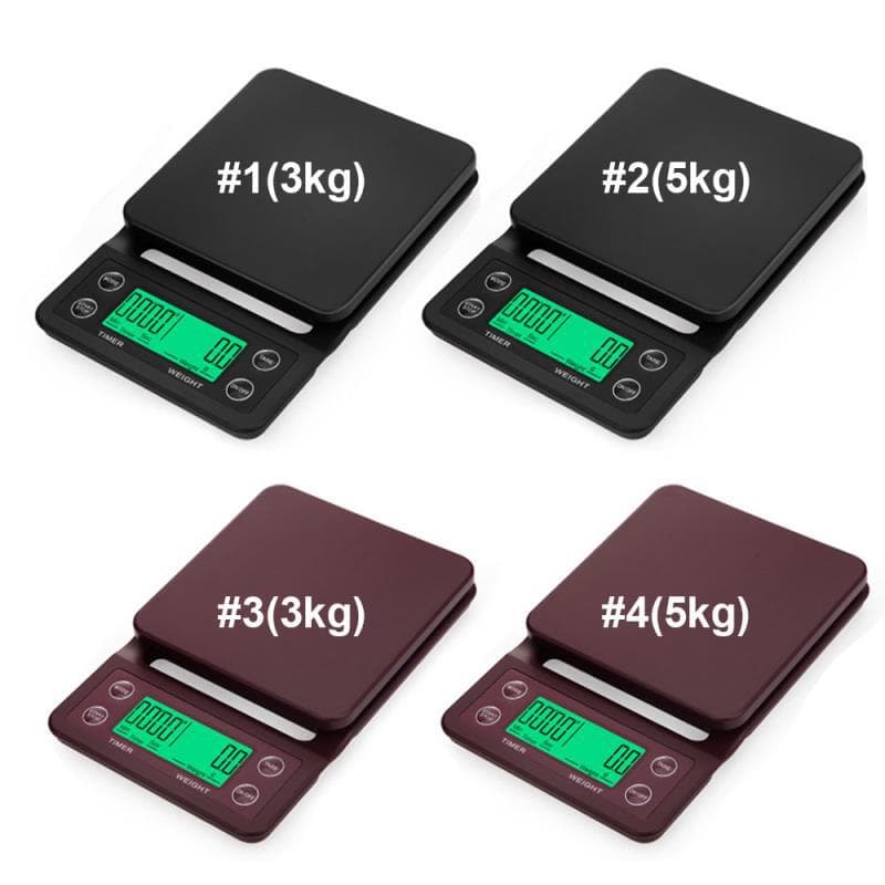 High Precision 0.1g Electronic Coffee Scale Kitchen Scale 3kg Hand Pour Brewing Timer Baking Multi-functional Cooking