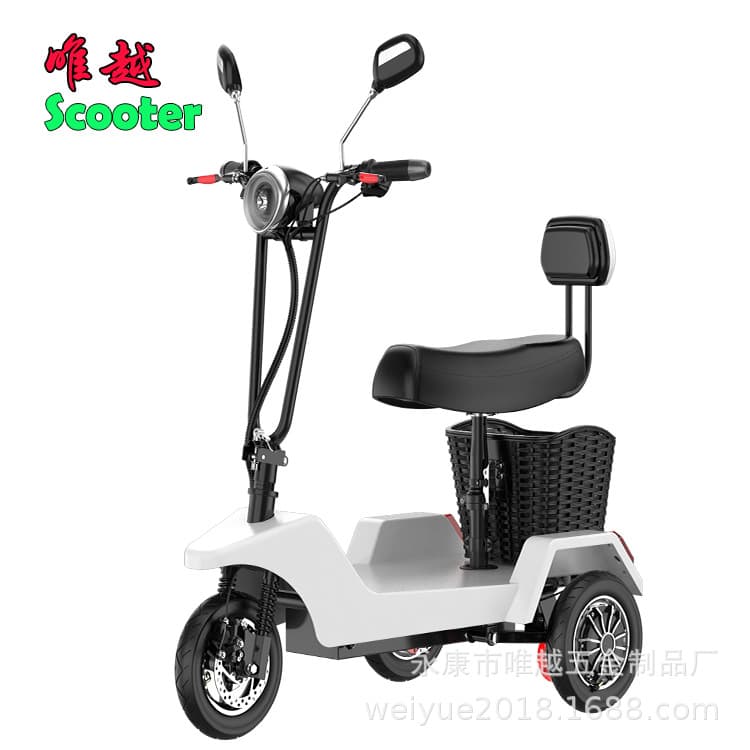 Electric Tricycle for Home Use, Small Vehicle for Child Transport, Adult and Senior Mobility Scooter