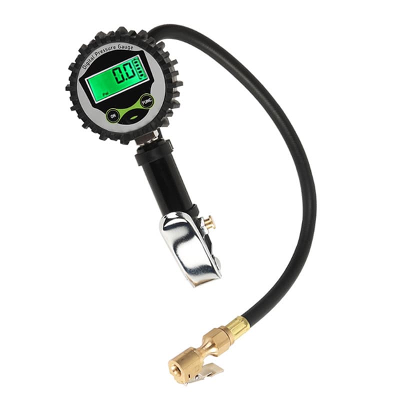 Manufacturer Direct Supply Rubber Hose Tire Pressure Gauge Digital Tire Pressure Gauge Large Chuck High Accuracy Car Tire Pressure Gauge