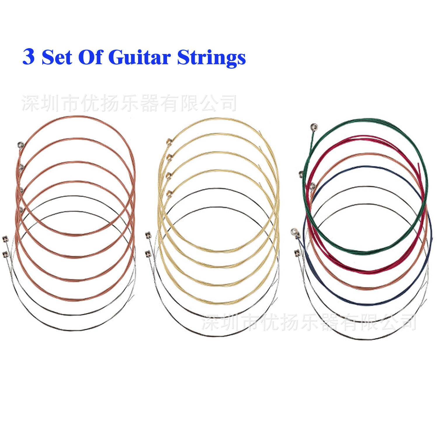 Guitar Strings Acoustic Guitar Strings Folk Guitar Strings Red Copper Strings Brass Strings Colored Coated Strings Anti-Rust
