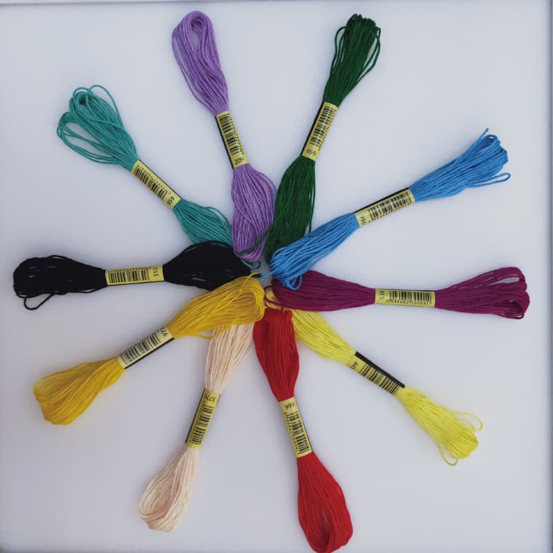 DIY embroidery thread, cross-stitch thread, cross-stitch branch thread, factory direct sales, 447 colors, minimum order 1 kg.