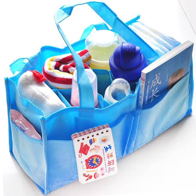 Portable Non-woven Fabric Mommy Bag Multi-function 7-grid Partition Maternal Baby Supplies Inner Padded Bag For Moms