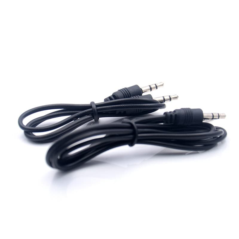 1m Audio Cable 3.5mm to 3.5mm Male to Male AUX Cable Black White for Speakers High Cost Performance
