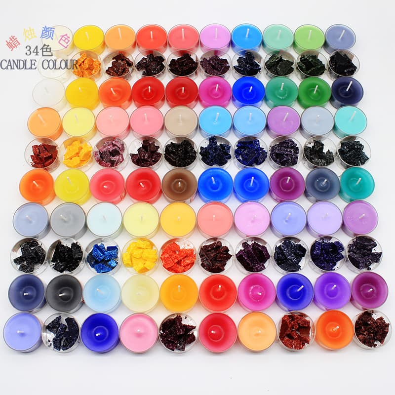 Scented Candle Dye Blocks, Candle Pigments, Coloring Materials, 34 Colors Heart and Flower Shapes, DIY Soy Candle Factory