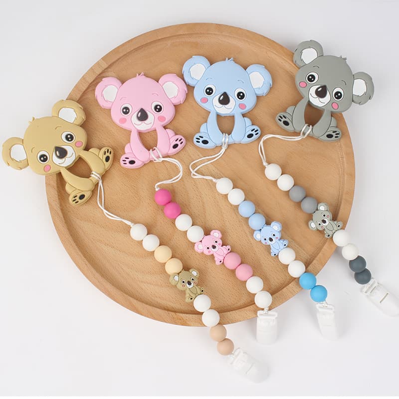 AliExpress Bestseller Baby Teether Koala Silicone Teether Koala Anti-Drop Chain KOALA