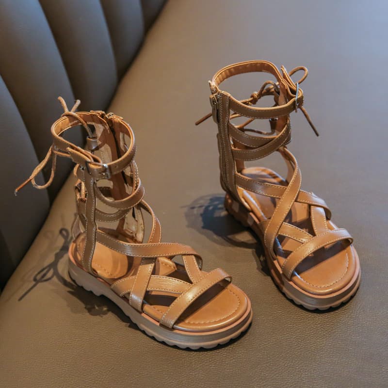 Wholesale Girls' Roman Sandals 2025 Summer Children's Bow-Knot Baby Sandals Dropshipping Breathable European and American Style