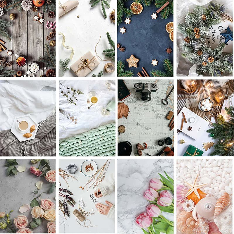 3D Christmas Background Paper, Instagram Influencer Photo Prop Decoration, Food Photography Backdrop