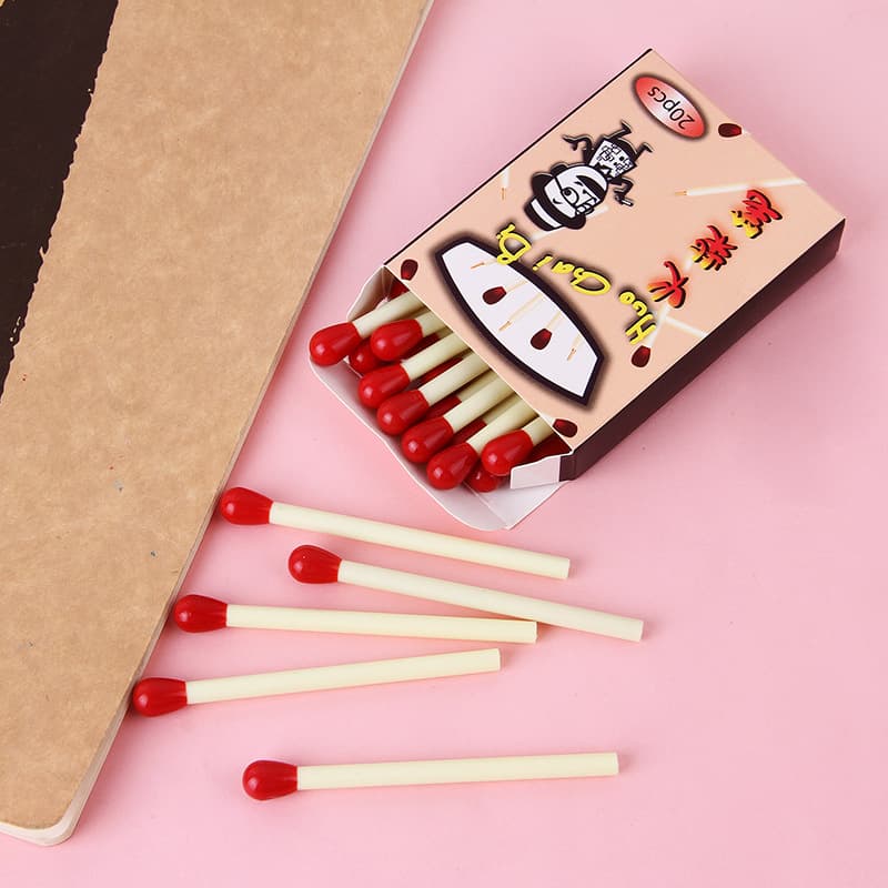 Creative Cute Matchstick Ballpoint Pen Wholesale, Simulation Matchstick Mini Ballpoint Pen, Elementary School Student Learning Supplies Prize