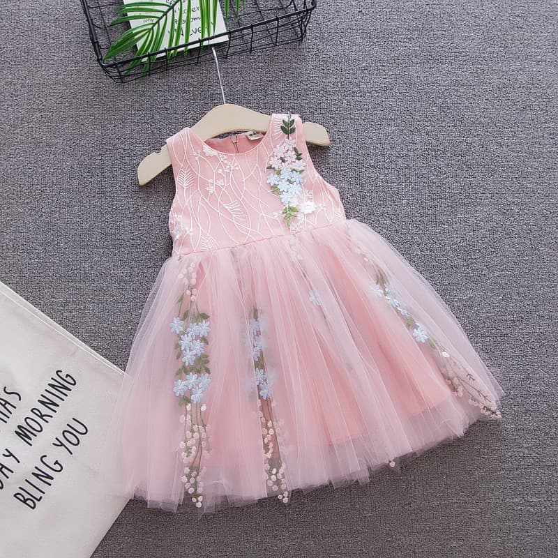 Summer Princess Dress for Baby Girls, Toddler Dress for Little Girls Ages 1-3 Years